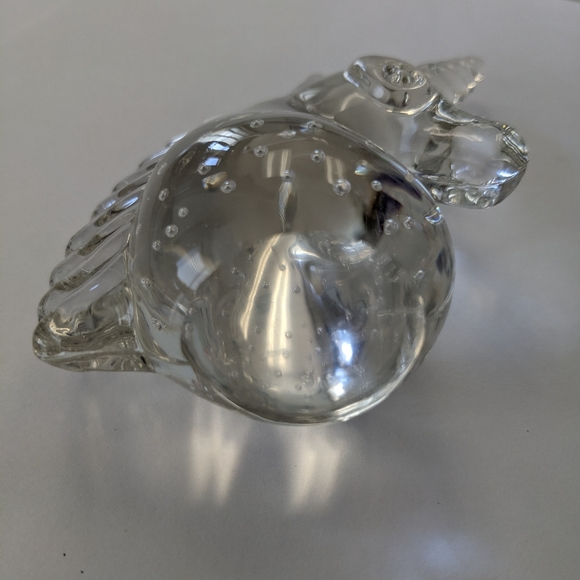 EVC CONTROLLED BUBBLE CLEAR GLASS UNICORN PAPERWEIGHT - Picture 4 of 6